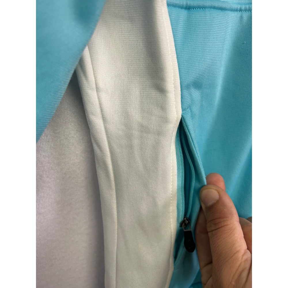 Athletic Brooks Womens Medium Blue Full Zip Equilibrium Track Jacket Star Logo - Picture 4 of 10